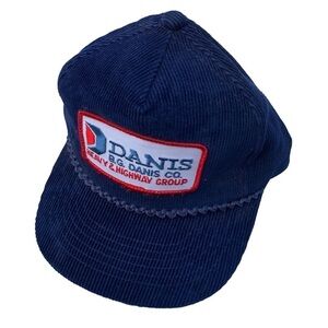 Vintage Corduroy Youngan Zipper Slide Back Hat B. G. Danis Company